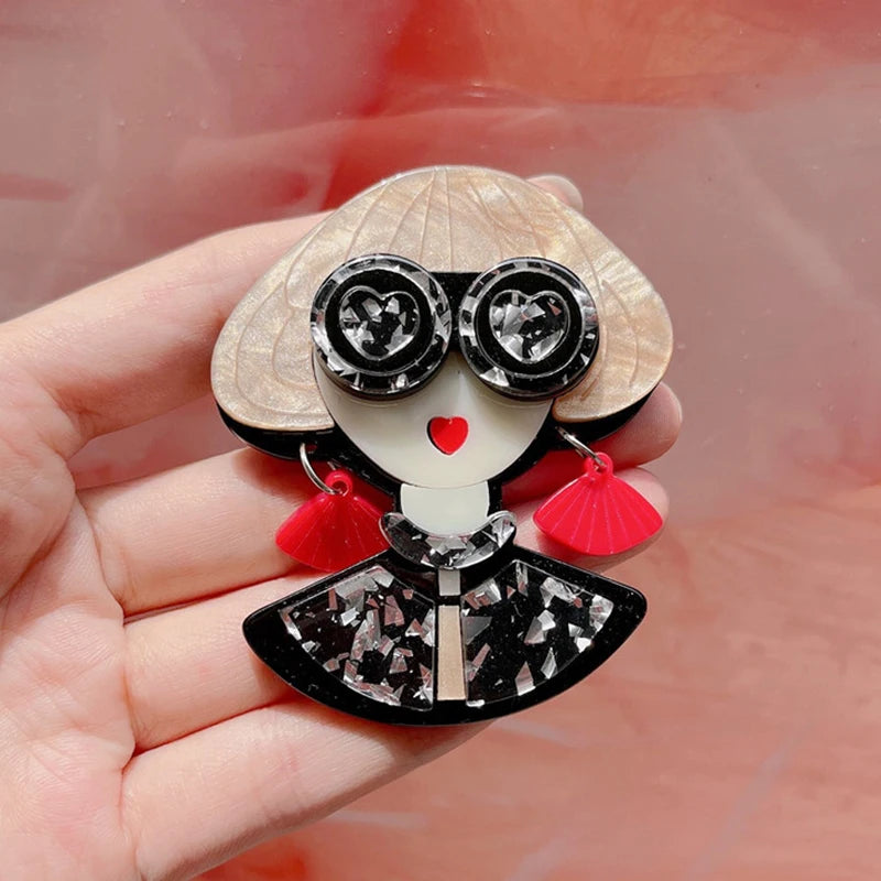 BROCHE TENDANCE FILLES LUNETTES -ACCESSOIRES CHIC COREENS