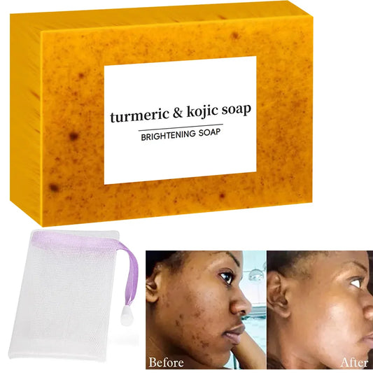 SAVON AU CURCUMA ET A L'ACIDE KOJIQUE ANTI-TACHES BRUNES ET ANTI -ACNE
