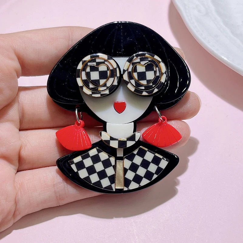 BROCHE TENDANCE FILLES LUNETTES -ACCESSOIRES CHIC COREENS