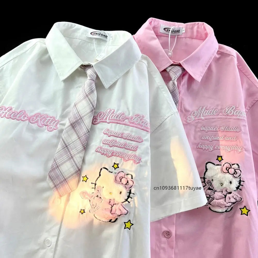 CHEMISIERS HELLO KITTY STYLE COLLEGIENNES