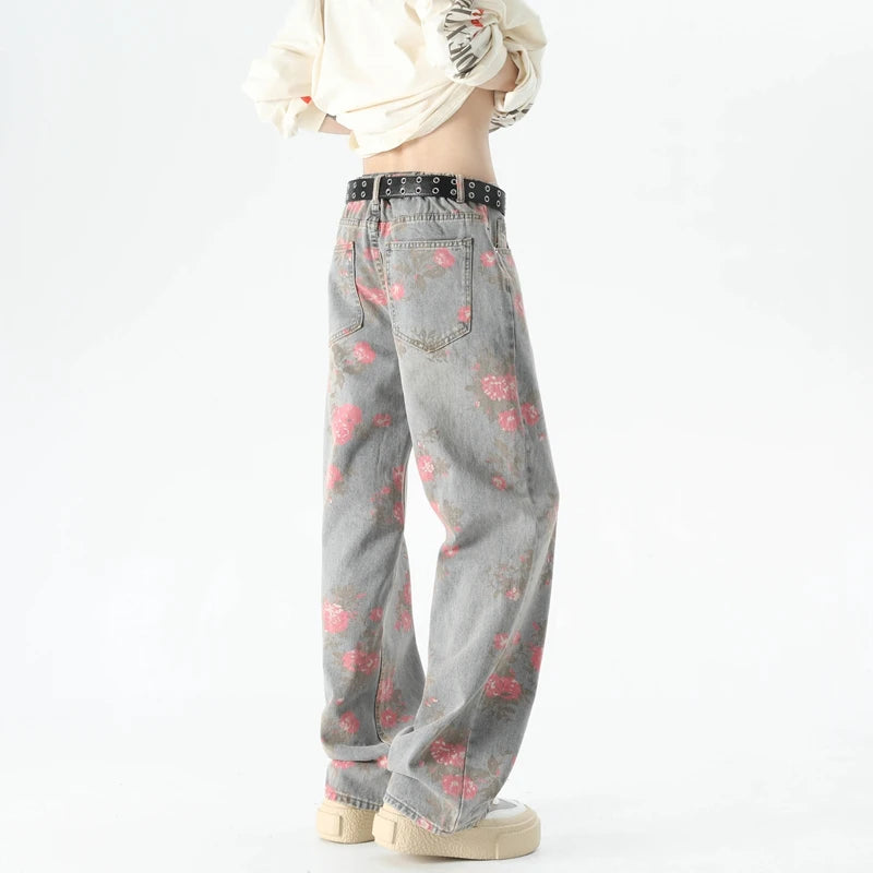 JEAN AMPLE IMPRIME FLORAL