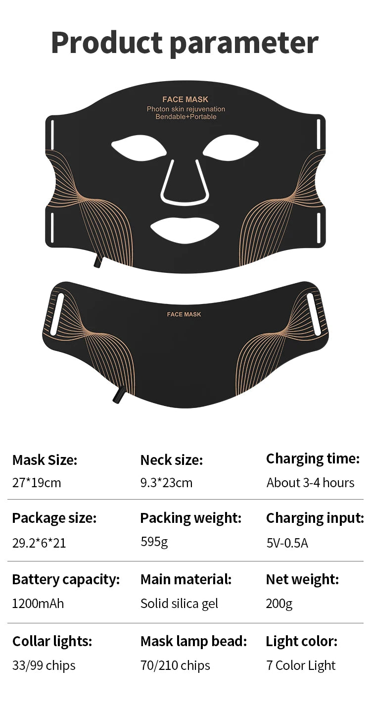 MASQUE FACIAL 7 LED