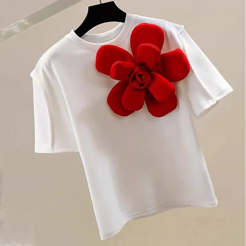 T-SHIRT FLORAL 3D