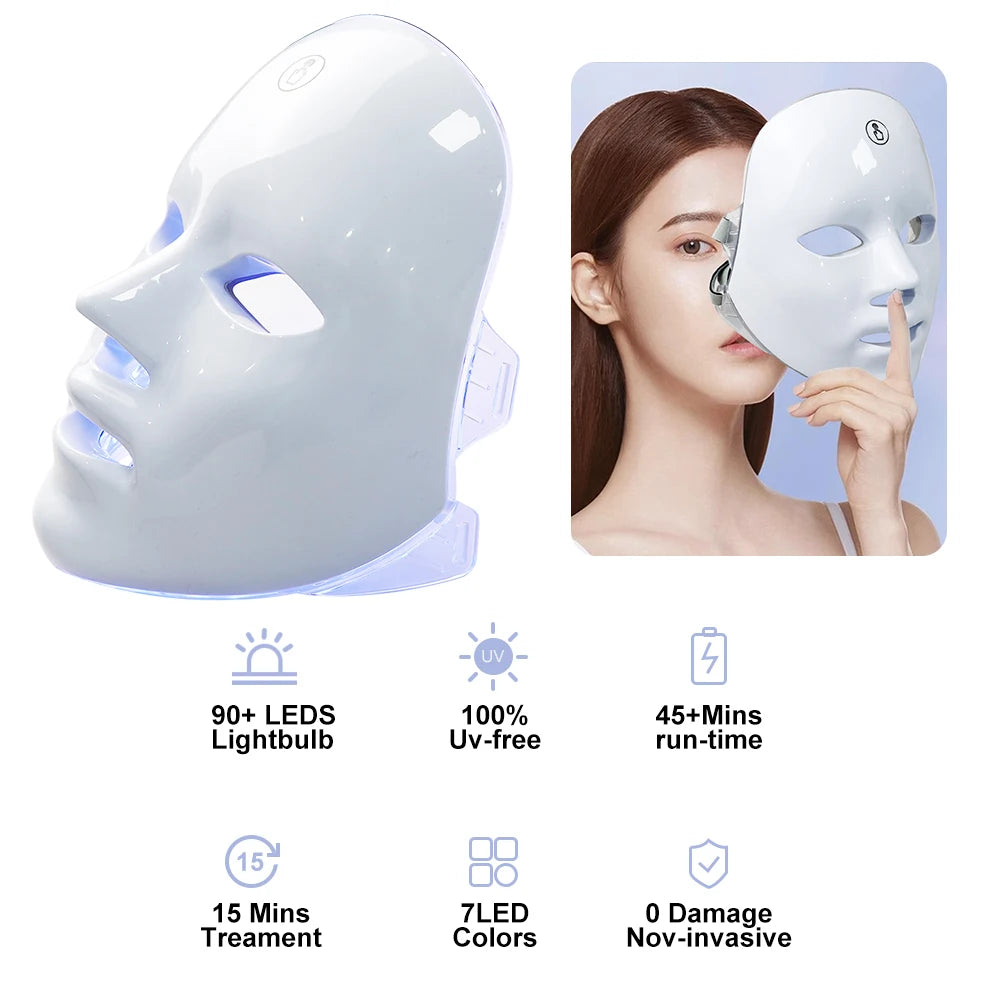 Masque facial LED 7 couleurs