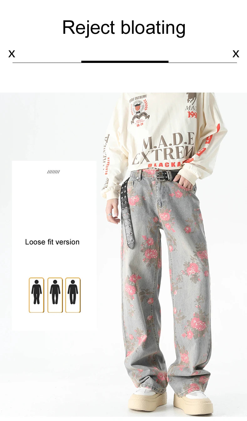 JEAN AMPLE IMPRIME FLORAL