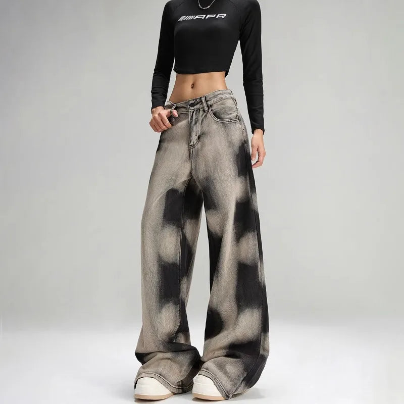JEANS Y2K BAGGY TIE DYE