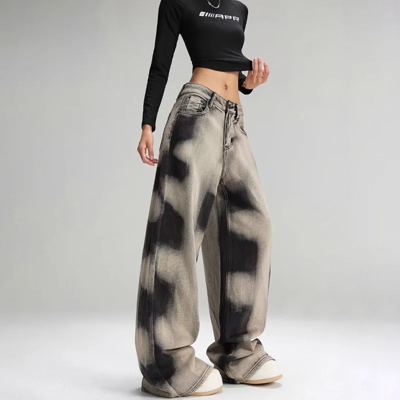 JEANS Y2K BAGGY TIE DYE