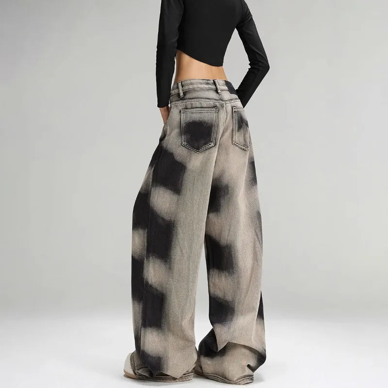 JEANS Y2K BAGGY TIE DYE