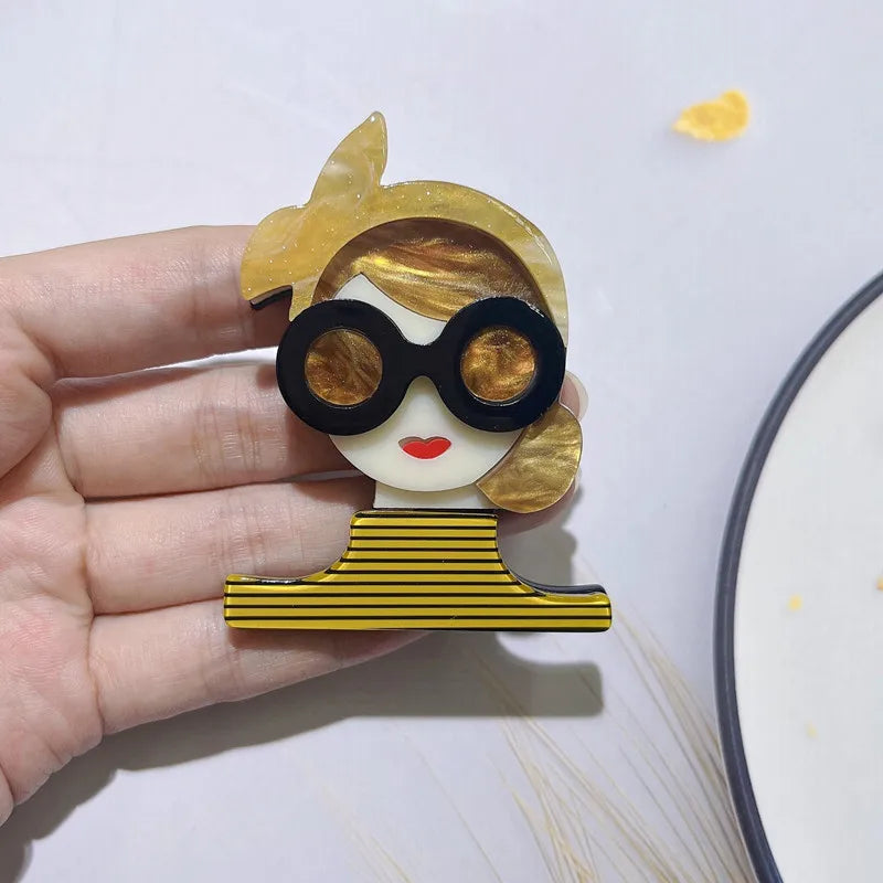 BROCHE TENDANCE FILLES LUNETTES -ACCESSOIRES CHIC COREENS