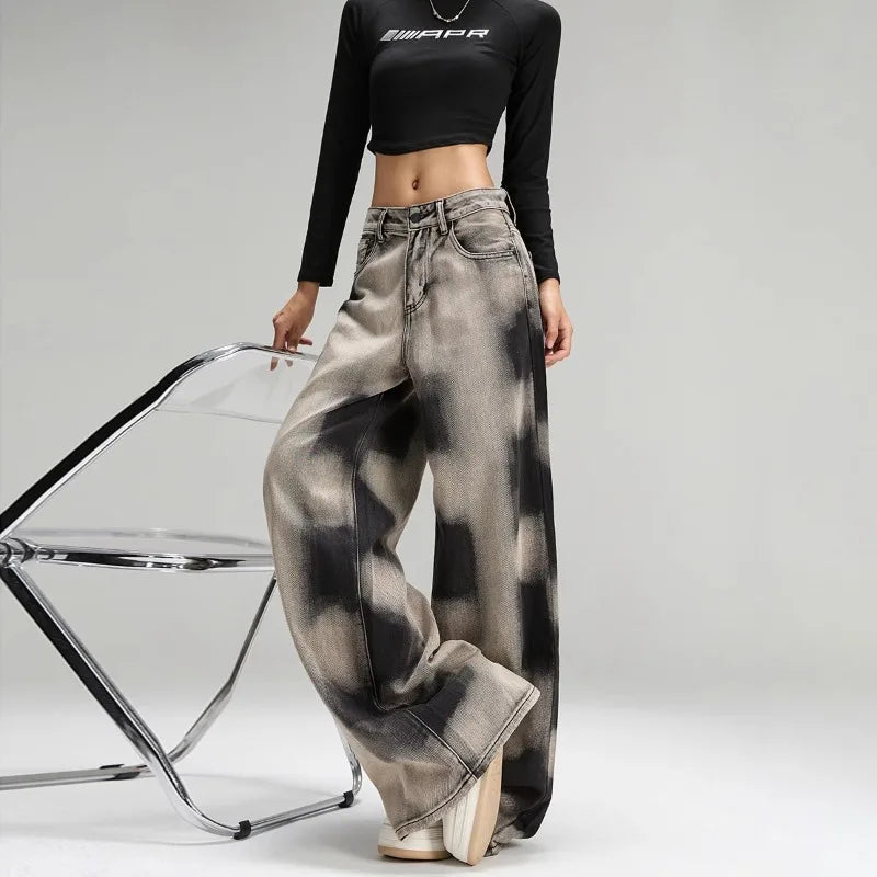 JEANS Y2K BAGGY TIE DYE