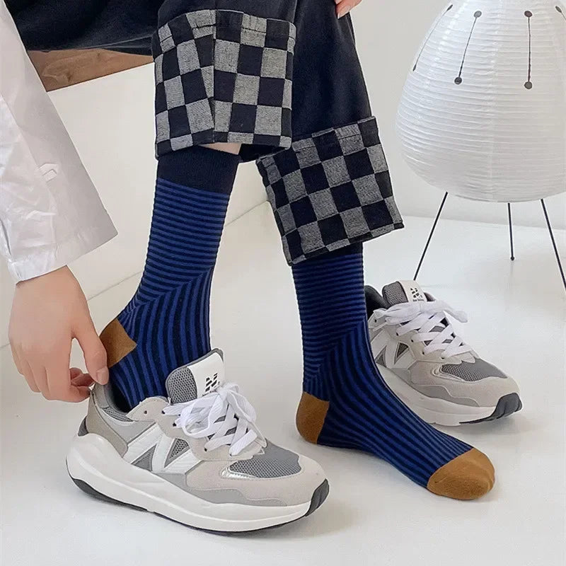 CHAUSSETTES RETRO A RAYURES MULTICOLORE COREENNES