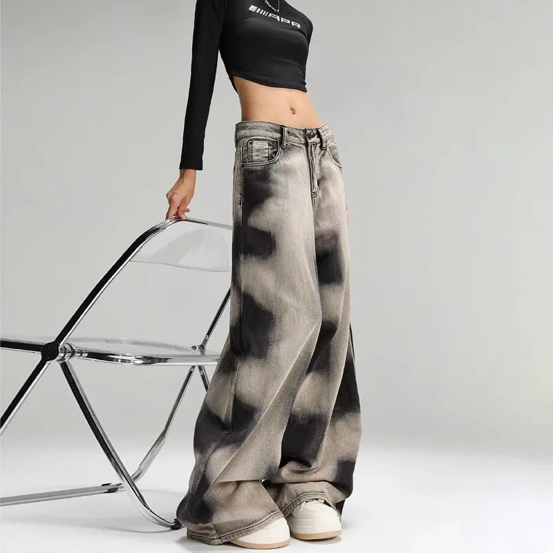 JEANS Y2K BAGGY TIE DYE