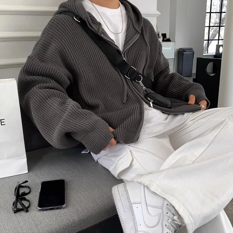 CARDIGAN A CAPUCHE  POUR HOMME