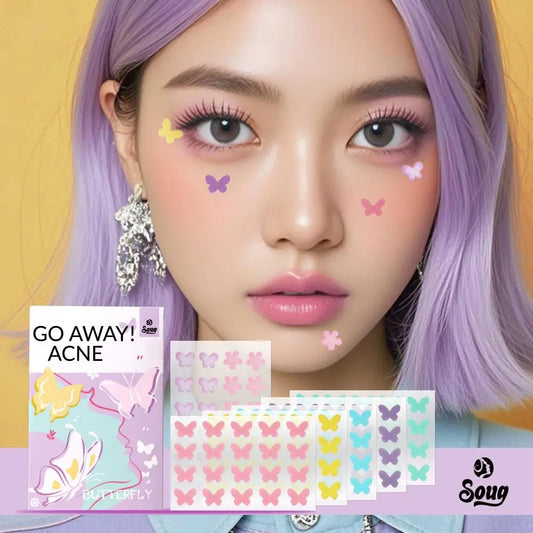 PATCHS ANTI-ACNE BUTTERFLY, AUTOCOLLANTS INVISIBLE