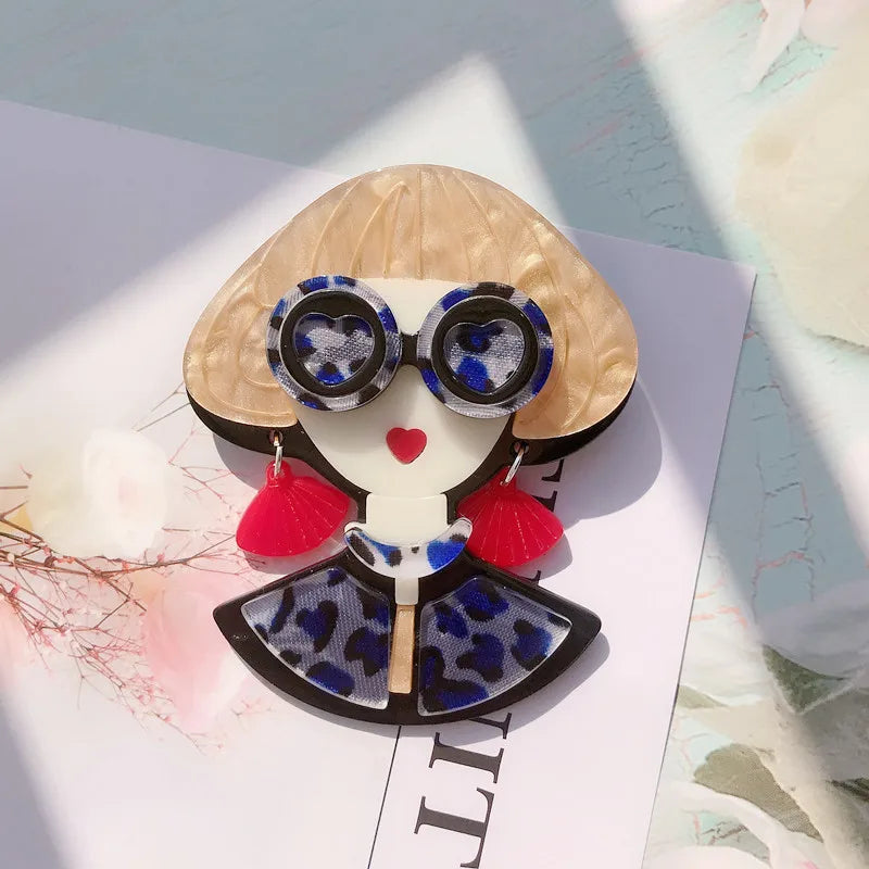BROCHE TENDANCE FILLES LUNETTES -ACCESSOIRES CHIC COREENS