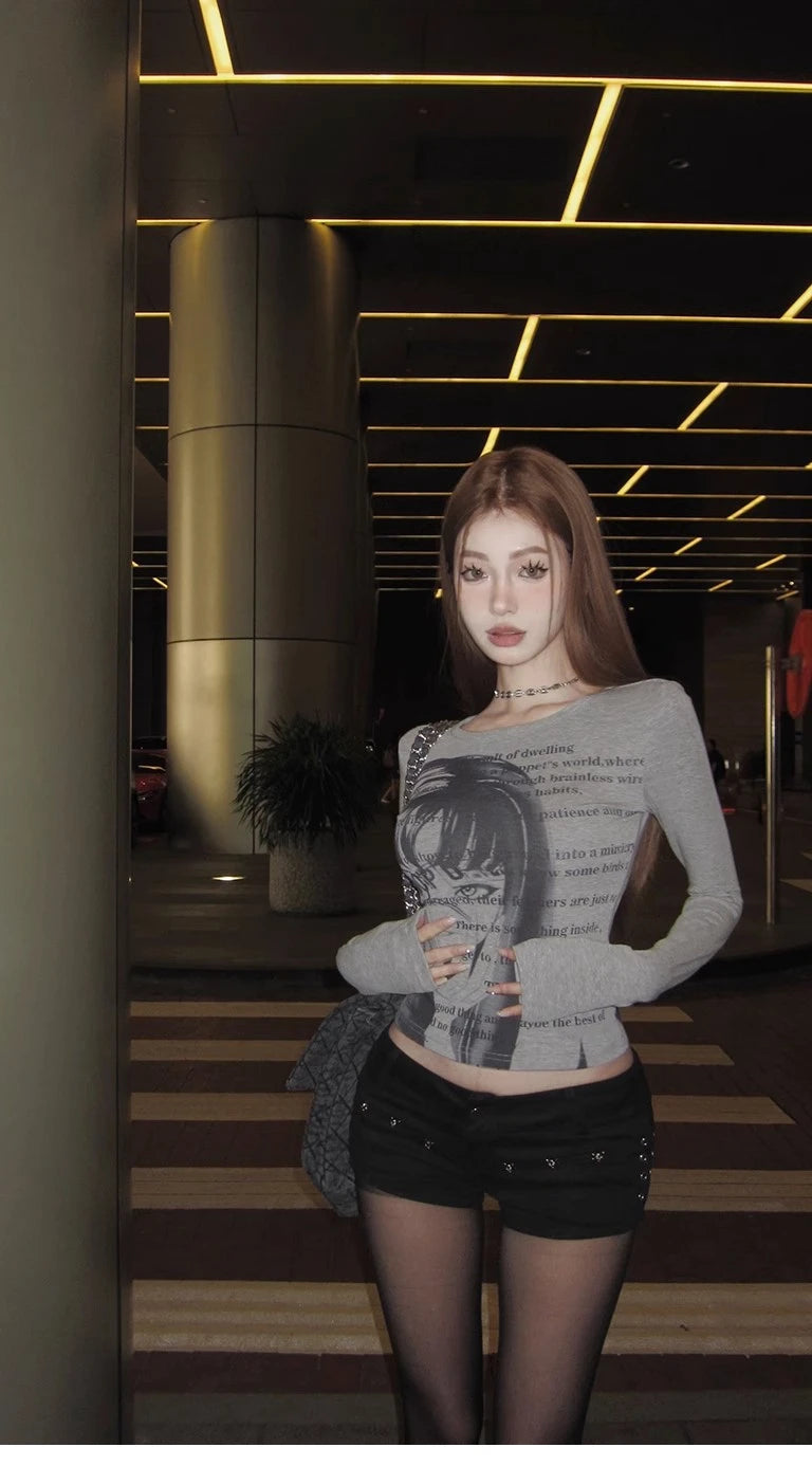 T-SHIRT VINTAGE Y2K SKINNY