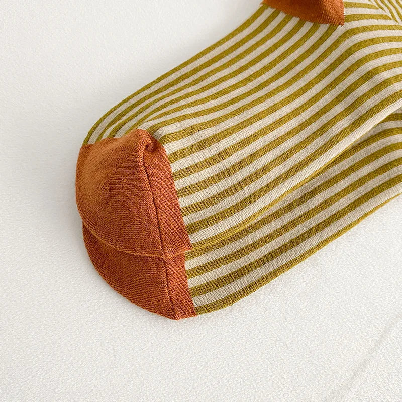 CHAUSSETTES RETRO A RAYURES MULTICOLORE COREENNES