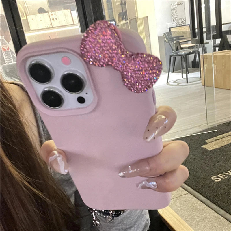 COQUE DE PHONE AVEC NOEUD EN STRASS