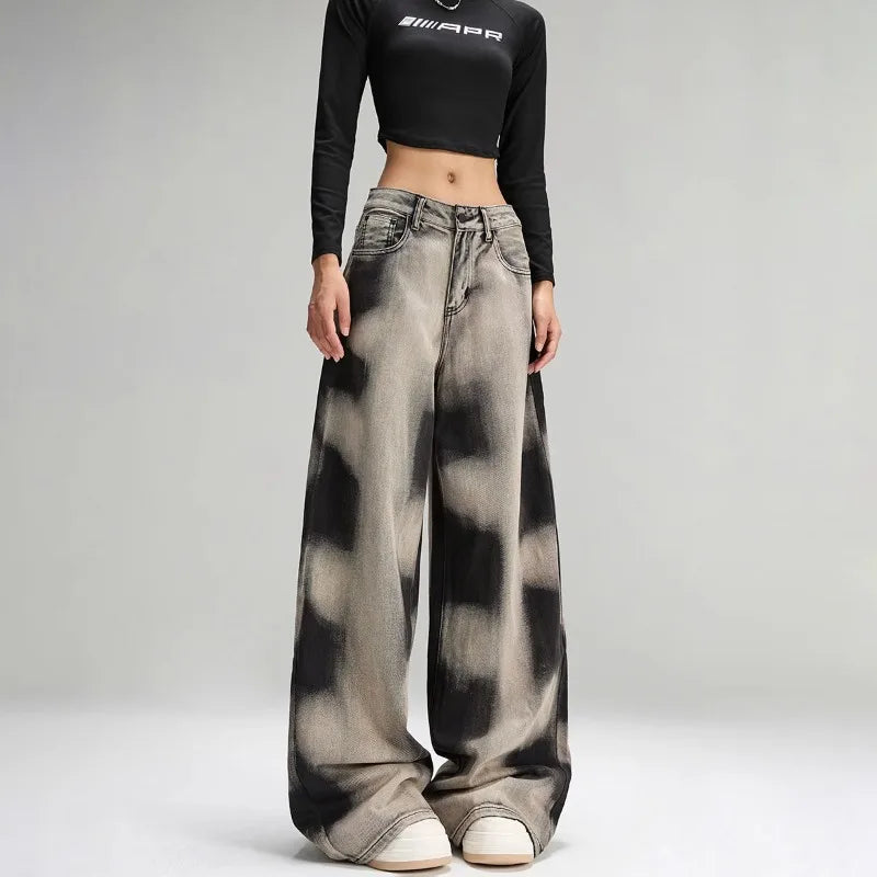 JEANS Y2K BAGGY TIE DYE