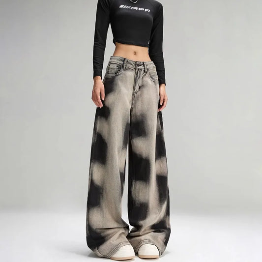 JEANS Y2K BAGGY TIE DYE