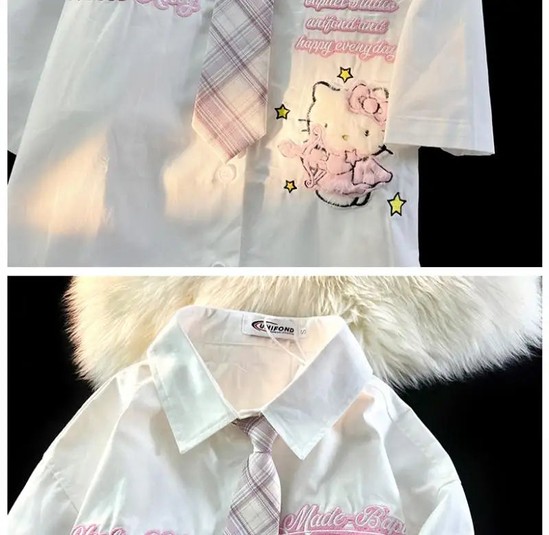 CHEMISIERS HELLO KITTY STYLE COLLEGIENNES
