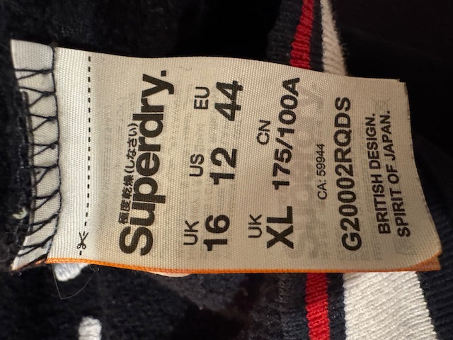 Sweat vintage Superdry -British Style -spirit of Japan (Taille XL)